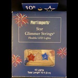 New Pier1 Star Glimmer Strings LED light garland